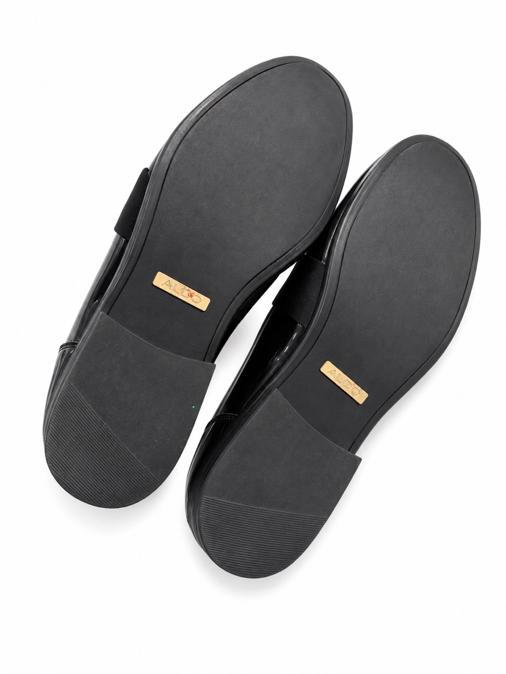 Aldo Black Patent Leather Slip-On Loafers with Elastic Band - Picture 3 of 3